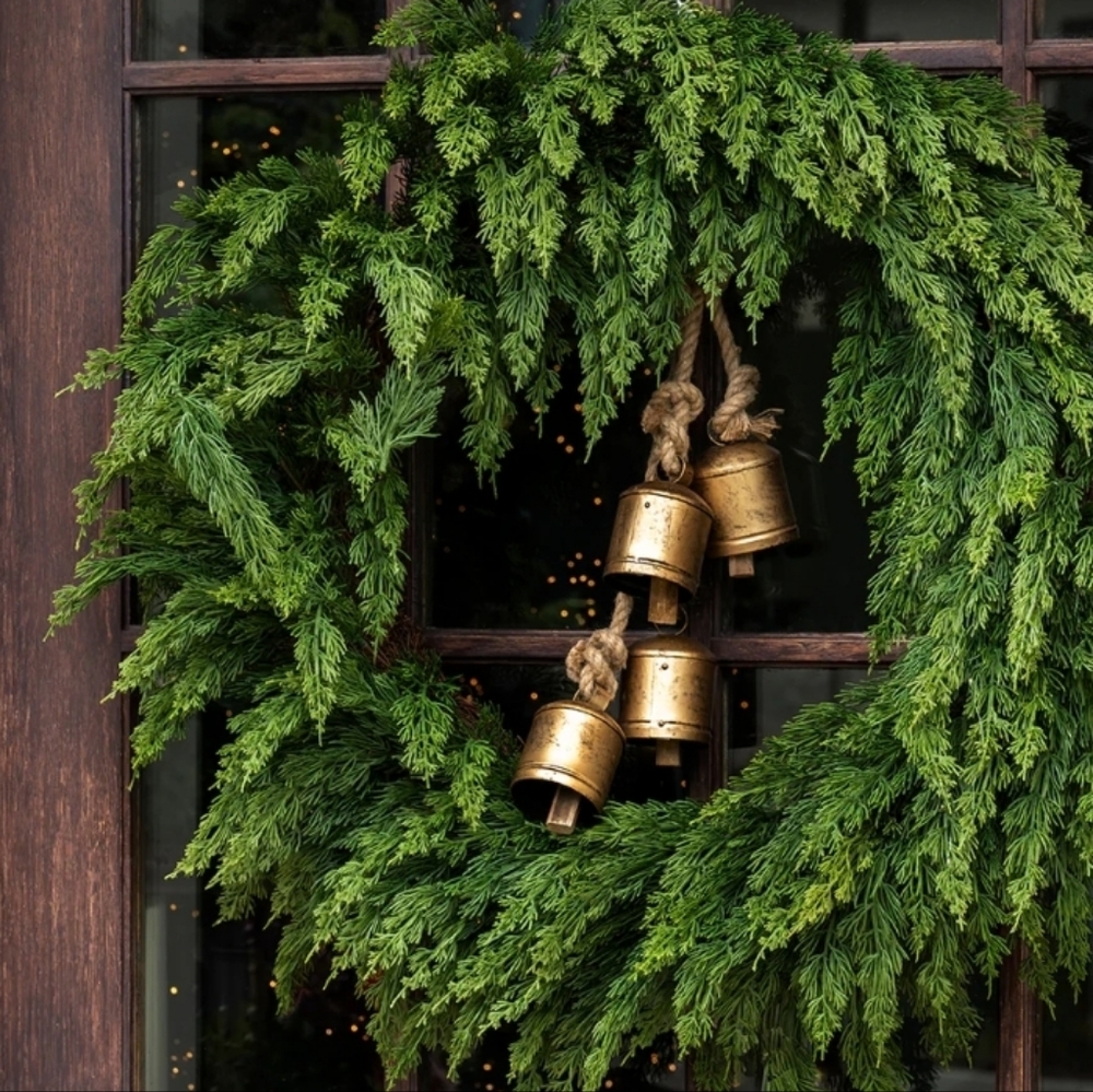 NWT McGee & Co 30" Classic Cedar Pre-Lit Faux Wreath